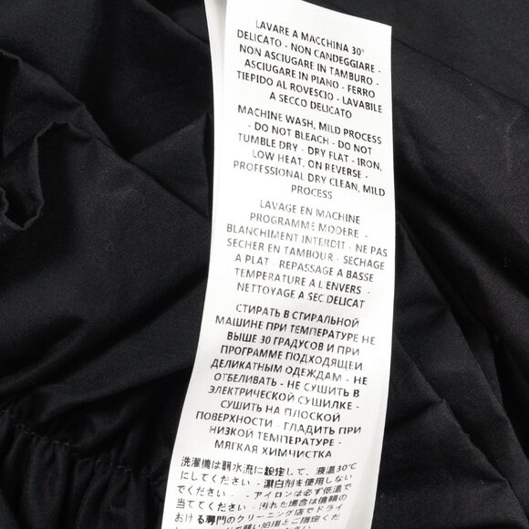 Alexander McQueen Black Cotton Poplin & Jersey Ruffle Tee - Picture 9 of 9